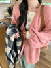 【269元任选2件】现货！成本巨贵，拍下包赚！韩系甜美温柔粉色宽松显瘦毛衣开衫 商品缩略图10