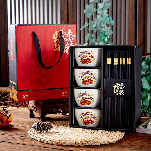 【马年限定❗️马来运转餐具礼盒】动动碗筷纳福开运，吃饭都能感受马年的好运势❗️过年春节新年元旦礼物商务年会伴手礼马年小礼品套装开业活动定制L 商品图2