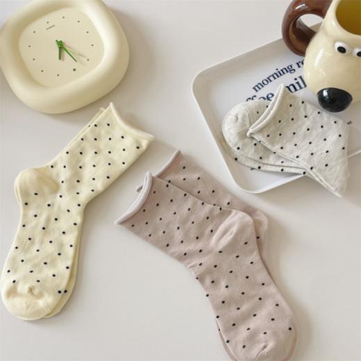 💥开春bi备波点袜【百搭点点卷边堆堆袜】🥰｜上脚真的巨好看！🧦--------- 🔥炸福利💰9.9到手5️⃣双❗️ 商品图4