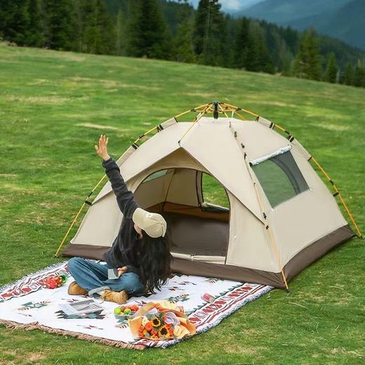 【1秒速开！全自动露营帐篷】轻便出行，赠送原装收纳袋，野餐户外野营全自动防水防晒防蚊蚊帐便携帐篷 商品图0