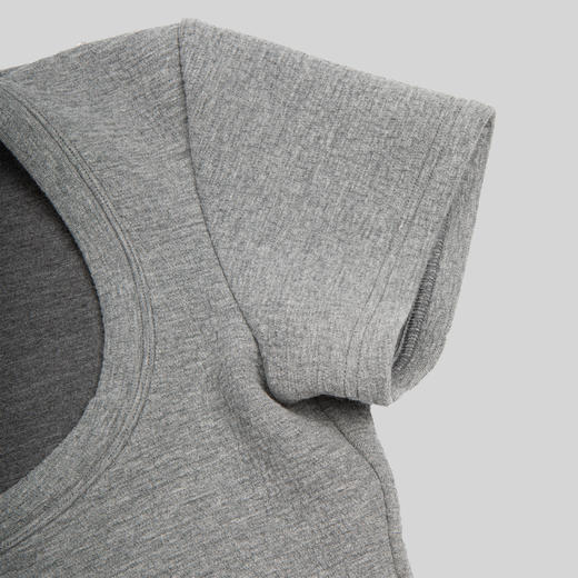 ROMI STUDIO【luxy系列】百搭修身极简风 石墨灰方领纯色t恤T3330 商品图2