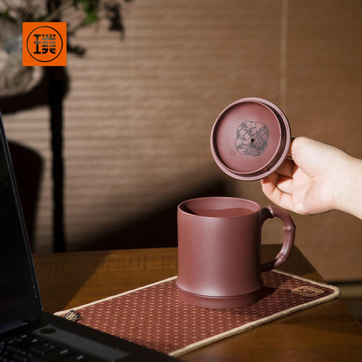 璞实茶器璞实节节高原矿紫砂竹节杯办公居家送礼 商品图2