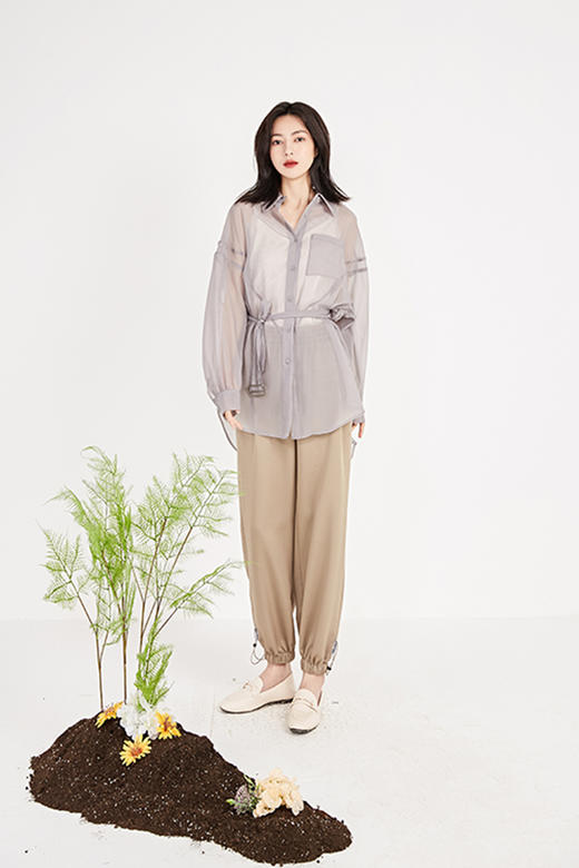 NUTS春季新品时尚气质修身优雅通勤百搭长袖衬衫女211013081 商品图4