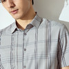 【高端系列】柒牌格纹提花短袖衬衫男士夏季新款时尚休闲弹力衬衣128A71720 商品缩略图3