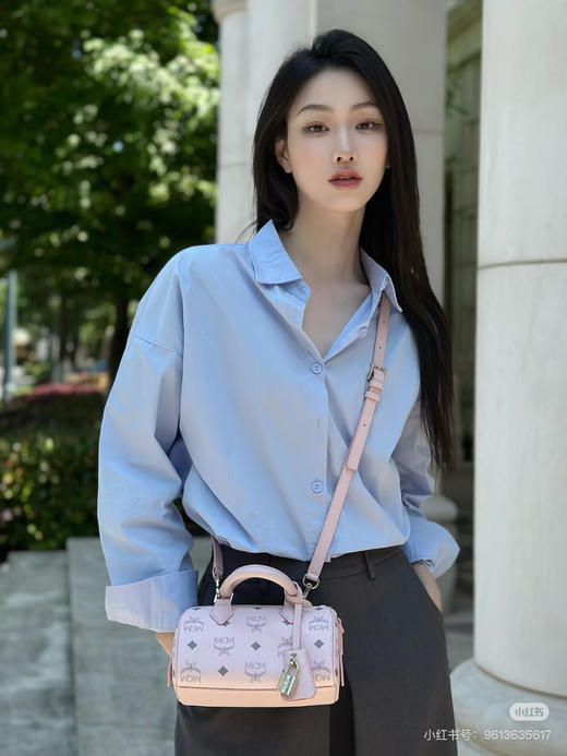 Mcm新款Mini#波士顿包 雾粉色 商品图2