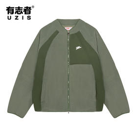 有志者UZIS 训练运动针织羊羔毛外套热融