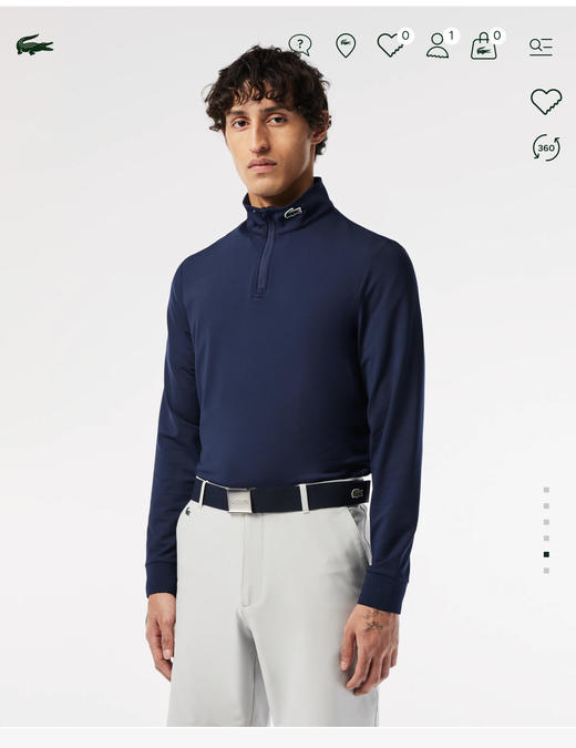 L.A.C 运动半拉链小高领 速干长袖T恤 CX195 商品图0