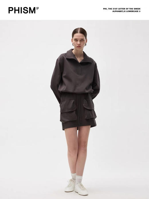 松紧腰卫衣连衣裙 商品图0