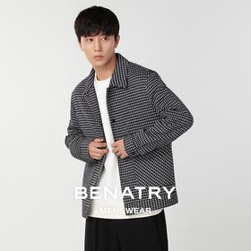 贝纳川时尚百搭翻领呢外套ECP300006402