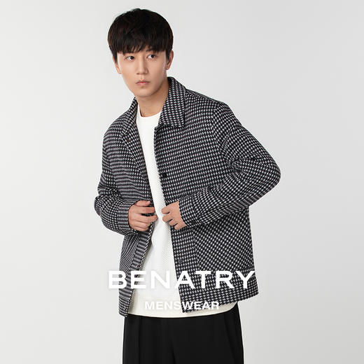 贝纳川时尚百搭翻领呢外套ECP300006402 商品图0
