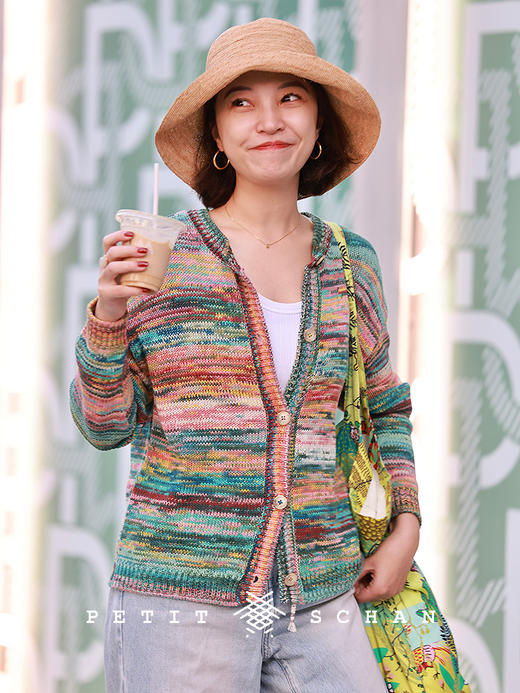 PETIT SCHAN小闪 CLO#724 Wild wind 旷野的风 新疆长绒棉纯棉渐变针织开衫 商品图1