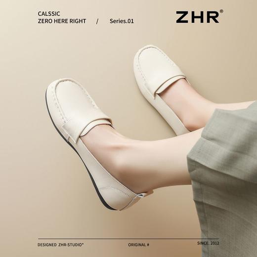 ZHR则则软底豆豆鞋百搭平底单鞋2025新款一脚蹬乐福鞋黑色通勤鞋 商品图7