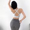 【限时秒】YOGACODE【火树银花系列】运动背心女带胸垫前胸抽褶聚拢蜜桃胸美背DWB115019 商品缩略图2