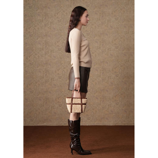 乔万尼装新款软糯细腻优雅风羊毛衫ET4M921 商品图4