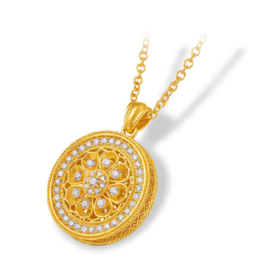 周大福 国韵系列黄金吊坠