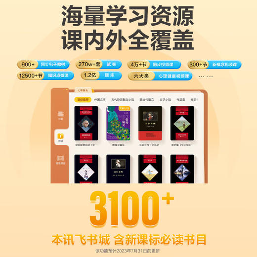 【科大讯飞】人工智能学习机P30 5G版 6+128G 小学初中高中通用大屏护眼 护眼平板 AI精准学 商品图3