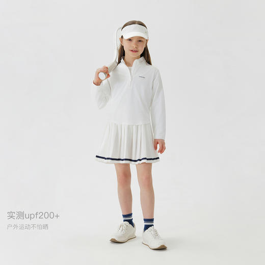 【高倍防晒】马克珍妮女童轻氧凉感网球服 儿童运动T恤春夏550310 商品图2