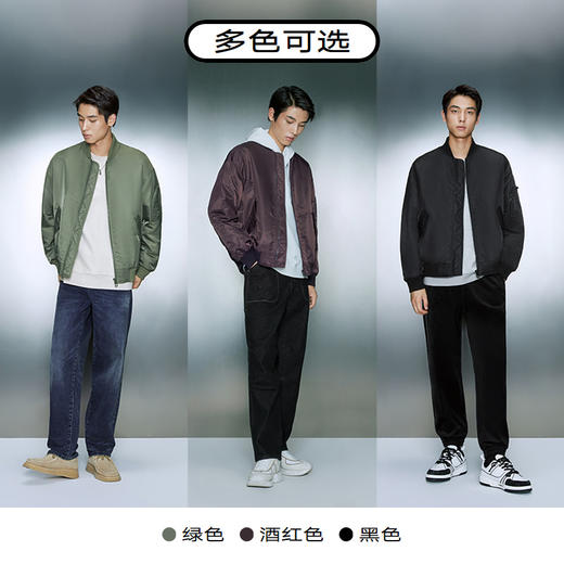 GXG男装 内里夹棉保暖舒适棒球领飞行员夹克外套 冬季热卖夹克 商品图3