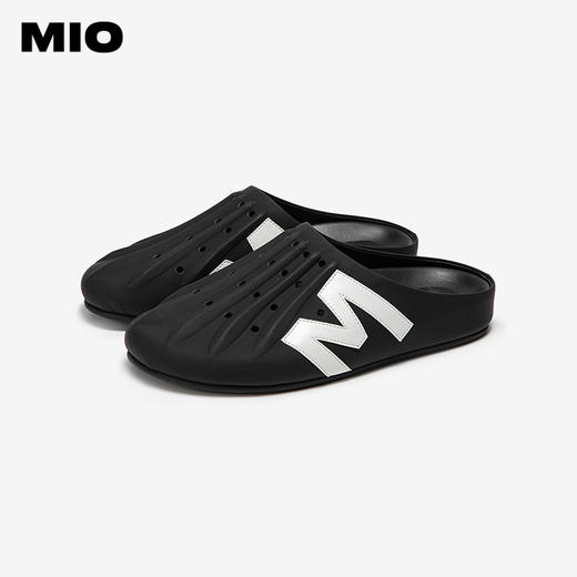 MIO米奥厚底包头拖鞋平跟舒适一脚蹬低帮休闲女凉鞋M252253232 商品图2