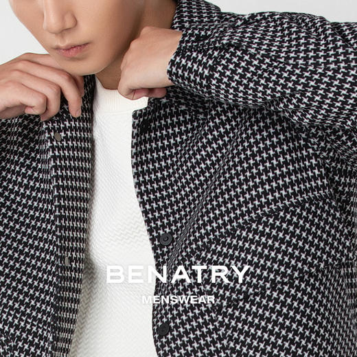 贝纳川时尚百搭翻领呢外套ECP300006402 商品图2