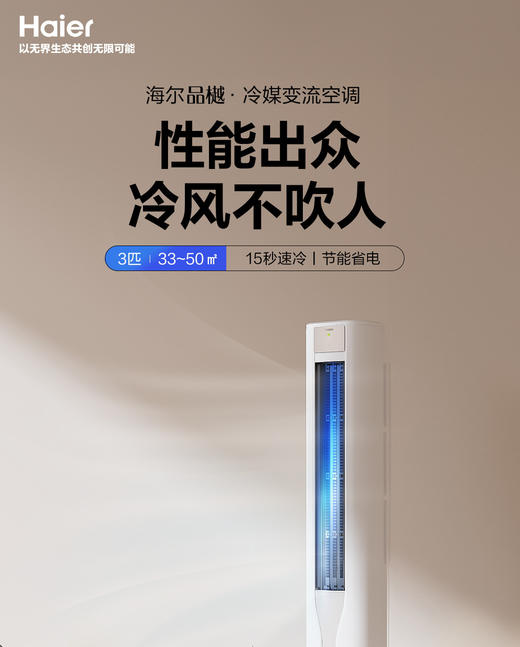 Haier/海尔 KFR-72LW/T200-1 海尔空调一级立式柜机 商品图0