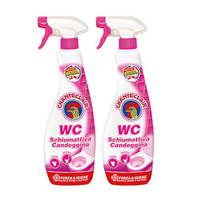 【一般贸易】大公鸡管家 马桶洁厕剂泡沫型625ml（粉色漂白款）*2瓶