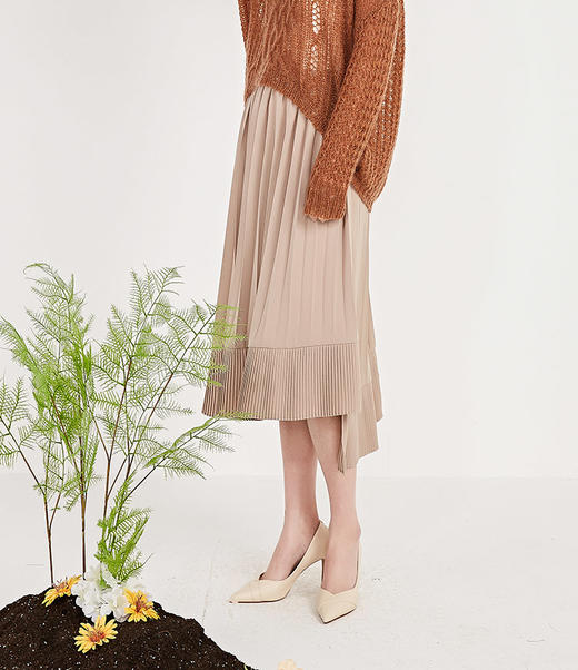 NUTS春季新品时尚休闲百褶气质半身裙女211063060B 商品图3