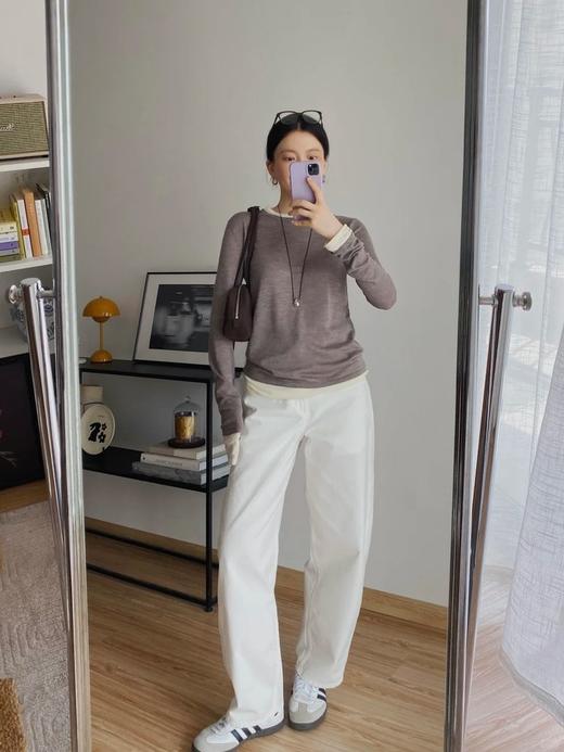 【高品质私服】【CC假两件拼色长袖空气T恤】柔软有筋骨 贴身越穿越亲肤G0997-CC【无标出货 介意慎拍】 商品图6