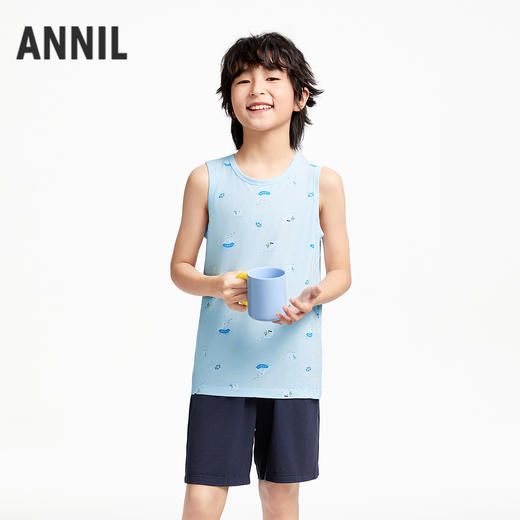 男童背心家居服套装夏季新款安奈儿童装JB522057 商品图1