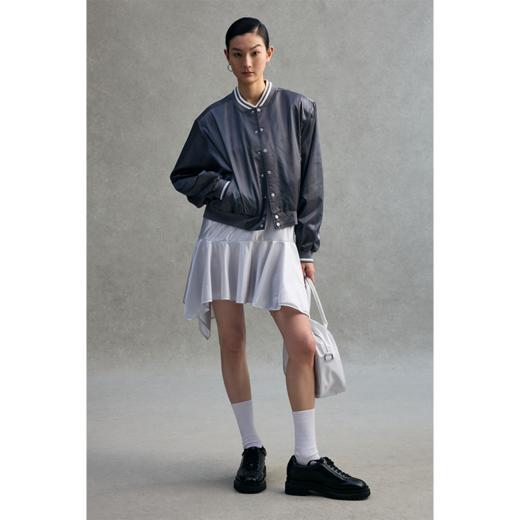 GOODBAI 23 GIRLS athletic撞色印花条纹薄棒球外套 商品图0