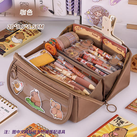 【九层大容量！棱镜笔袋】透明笔袋ins风高颜值大容量中小学生男孩女孩用简约铅笔盒。ry 商品图8