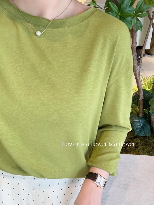 牛油果tee 精致休闲感+超好穿的兰精天丝棉针织T恤 显肤白牛油果绿 商品图1