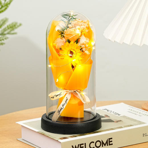 【幸福永恒，干花永生花束成品】三八节，独爱你。高级感干花束成品，满天星点缀香皂花，情人节送女友，静谧永生缭绕心间。 商品图4