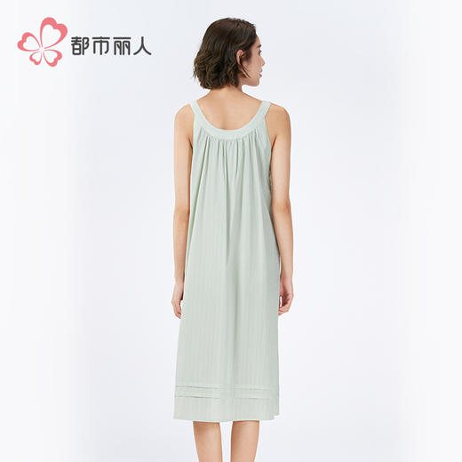 都市丽人女士梭织棉吊带裙薄梭织提花生活家居袖类LHH6C9 商品图3