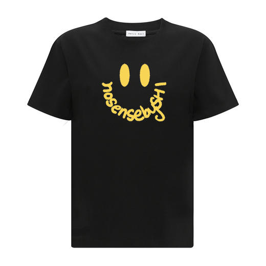 【2件9折】【Petit Bari】(多色)设计师联名款笑脸短袖女士T恤随性帅气 商品图1