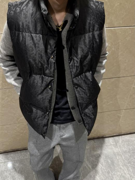 CD 24fw oblique 科技暗纹提花满印羽绒背心马甲 商品图3