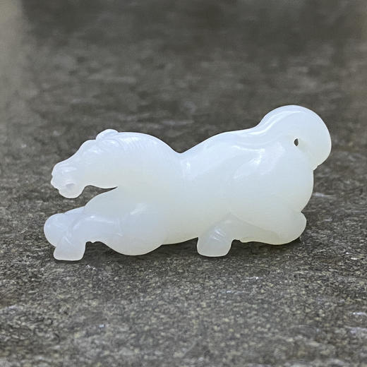 和田玉（羊脂白玉）挂件--卧马16.03g 商品图0