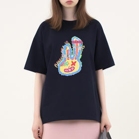 【2件9折】【Petit Bari】(多色)设计师联名款故障兔子短袖T恤女士潮牌短袖