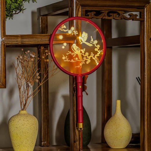 喜上眉梢事如意艺术团扇小夜灯 商品图4