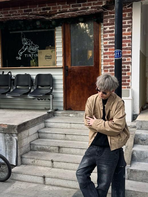 驴家 24fw 菲董立体刺绣阔型飞行夹克 商品图4