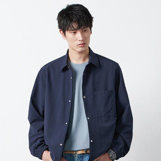 棉仓332811006-泡泡纱衬衫夹克 商品图0