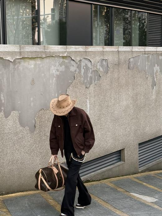 M家 24fw美拉德色水洗华达呢束腰夹克拉链外套 商品图5