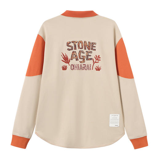 ONIARAI/鬼洗 石器时代自然环境长袖拼接宽松马球衫 A240011 商品图9