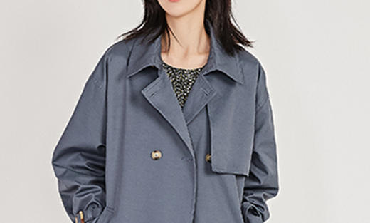 NUTS春季新品时尚百搭气质英伦风通勤风衣外套女211047100 商品图4