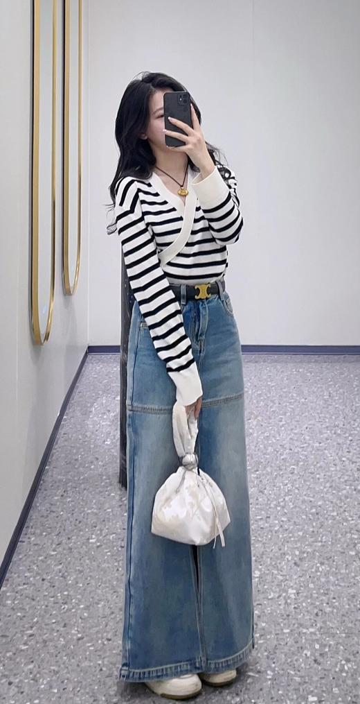 【高品质私服】【ED羊毛羊绒交叠V领条纹开衫】触感柔软细腻，弹性佳，穿着舒适G0751-CC【无标出货 介意慎拍】 商品图11