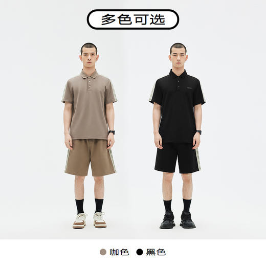 GXG男装双色合体撞色设计短袖POLO衫T恤 夏季热卖翻领T恤 商品图3
