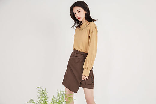 NUTS春季新品时尚气质通勤优雅百搭半身裙女211061085 商品图4