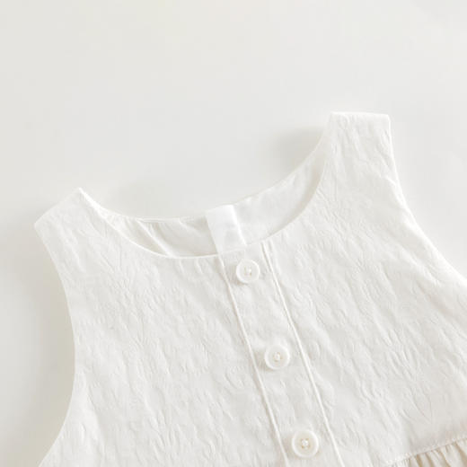 马克珍妮女童提花花苞背心裙宝宝连衣裙2025年夏装新款裙子250258 商品图4