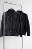 新款P.R.D 12安黑色重洗水做旧牛仔夹克外套 WT822 商品缩略图0