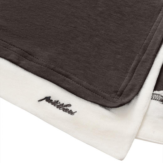 【2件9折】【Petit Bari】(多色)不对称假两件显瘦开衩T恤长袖设计感舒适亲肤 商品图5